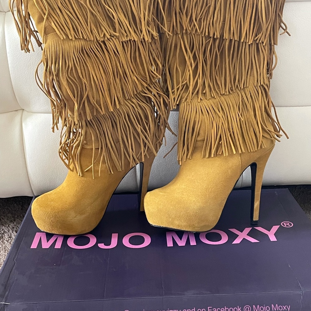 Mojo Moxy Burlesque Fringe Boot Size 8.5 - image 3